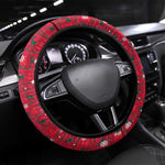 Chad Christmas Steering Wheel Cover National Coat of Arms and Snowflake Accents - African Pride
