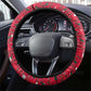 Chad Christmas Steering Wheel Cover National Coat of Arms and Snowflake Accents - African Pride