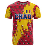 Chad Christmas T shirt National Coat of Arms and Snowflake Accents - African Pride
