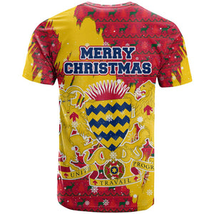 Chad Christmas T shirt National Coat of Arms and Snowflake Accents - African Pride