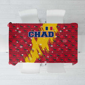 Chad Christmas Tablecloth National Coat of Arms and Snowflake Accents - African Pride
