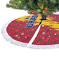 Chad Christmas Tree Skirt National Coat of Arms and Snowflake Accents - African Pride