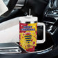 Chad Christmas Tumbler With Handle National Coat of Arms and Snowflake Accents - African Pride