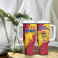Chad Christmas Tumbler With Handle National Coat of Arms and Snowflake Accents - African Pride