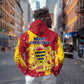 Chad Christmas Zip Hoodie National Coat of Arms and Snowflake Accents - African Pride