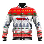 Namibia Christmas Baseball Jacket Coat of Arm National Flag Motif - African Pride