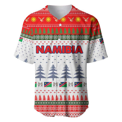 Namibia Christmas Baseball Jersey Coat of Arm National Flag Motif - African Pride