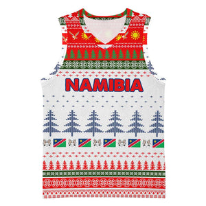 Namibia Christmas Basketball Jersey Coat of Arm National Flag Motif - African Pride