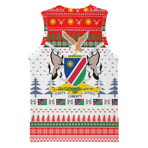 Namibia Christmas Basketball Jersey Coat of Arm National Flag Motif - African Pride