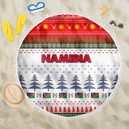 Namibia Christmas Beach Blanket Coat of Arm National Flag Motif - African Pride