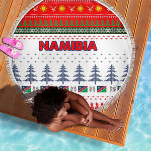 Namibia Christmas Beach Blanket Coat of Arm National Flag Motif - African Pride