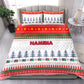Namibia Christmas Bedding Set Coat of Arm National Flag Motif - African Pride