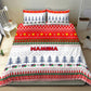 Namibia Christmas Bedding Set Coat of Arm National Flag Motif - African Pride
