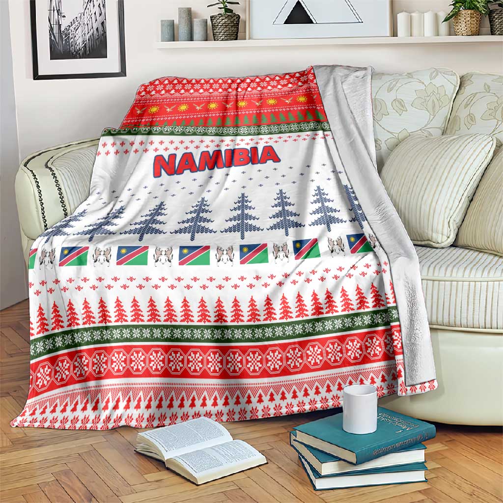 Namibia Christmas Blanket Coat of Arm National Flag Motif - African Pride