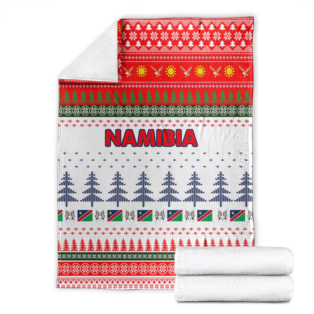 Namibia Christmas Blanket Coat of Arm National Flag Motif - African Pride