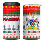 Namibia Christmas 4 in 1 Can Cooler Tumbler Coat of Arm National Flag Motif - African Pride