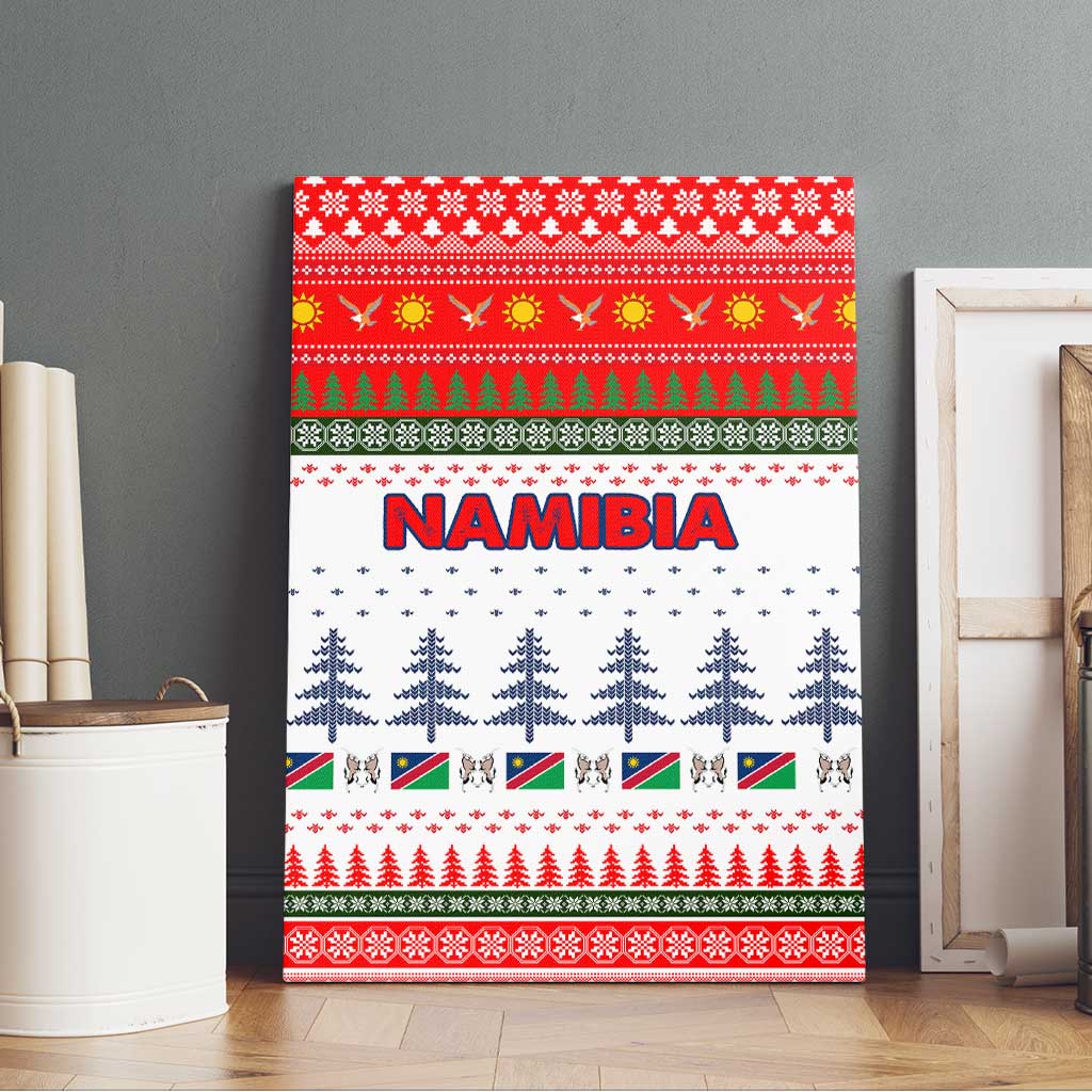 Namibia Christmas Canvas Wall Art Coat of Arm National Flag Motif - African Pride