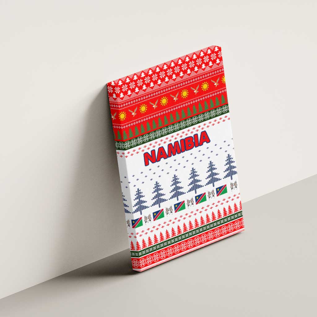 Namibia Christmas Canvas Wall Art Coat of Arm National Flag Motif - African Pride