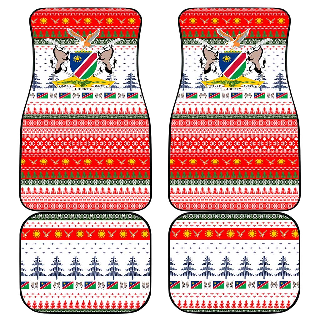 Namibia Christmas Car Mats Coat of Arm National Flag Motif - African Pride
