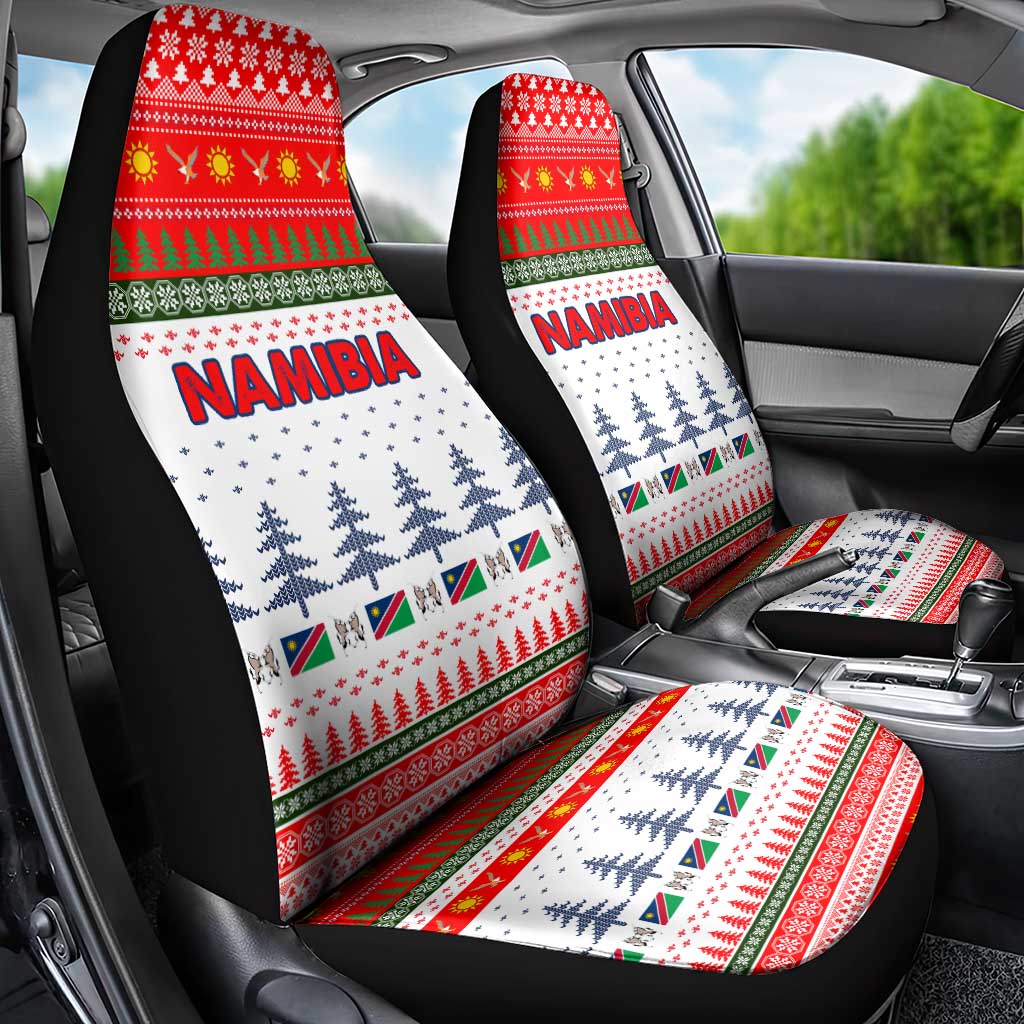 Namibia Christmas Car Seat Cover Coat of Arm National Flag Motif - African Pride
