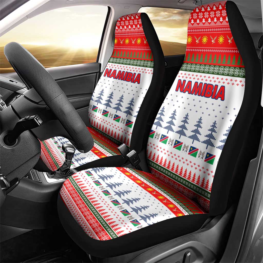 Namibia Christmas Car Seat Cover Coat of Arm National Flag Motif - African Pride