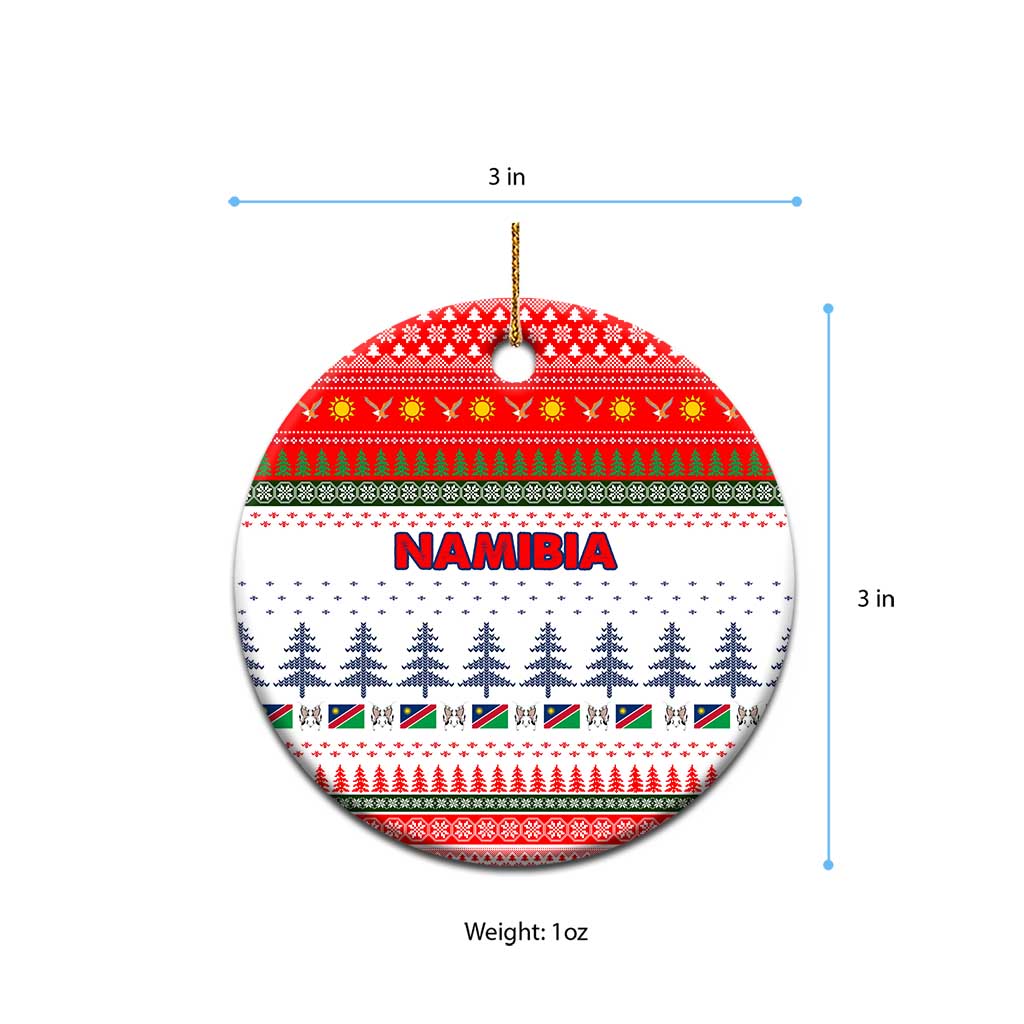 Namibia Christmas Ceramic Ornament Coat of Arm National Flag Motif - African Pride
