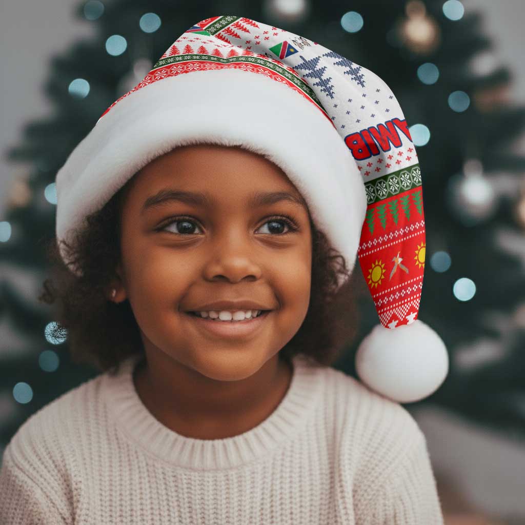 Namibia Christmas Santa Hat Coat of Arm National Flag Motif - African Pride