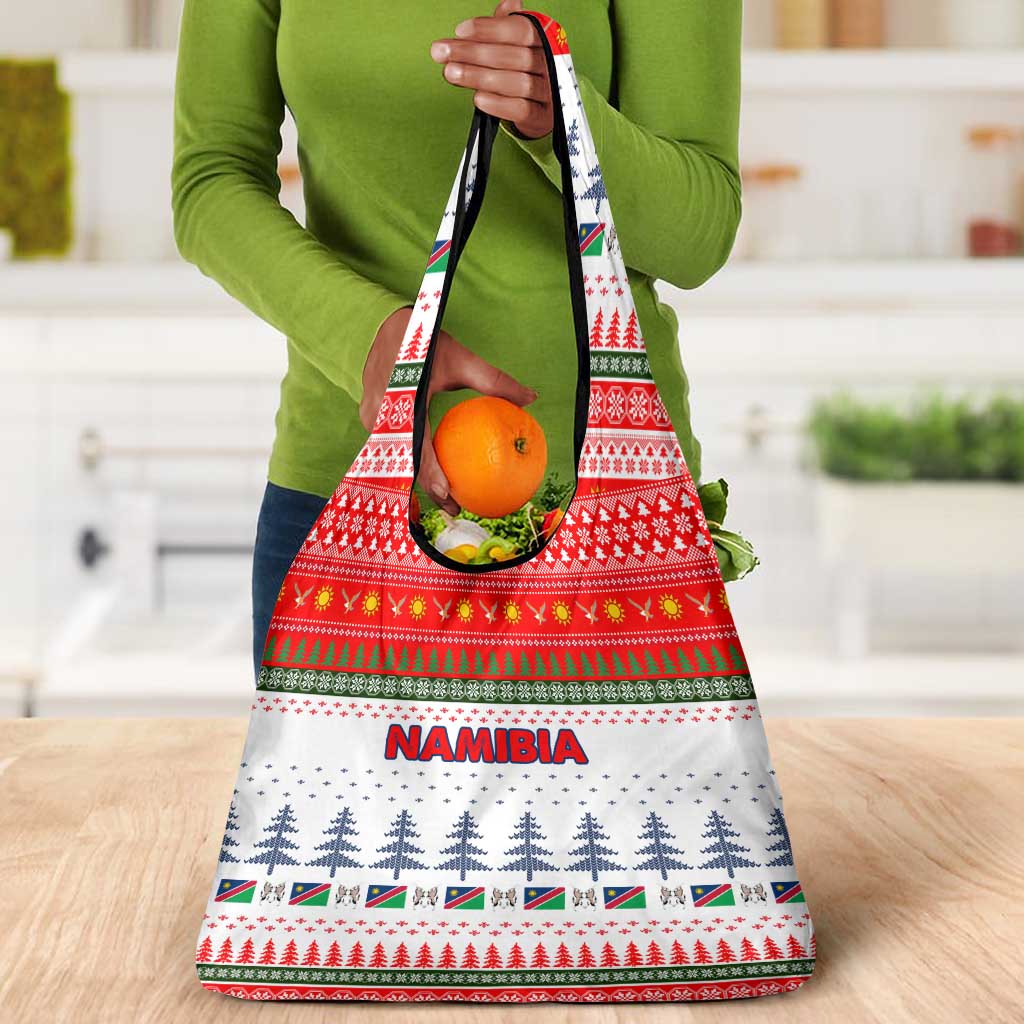 Namibia Christmas Grocery Bag Coat of Arm National Flag Motif - African Pride