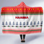 Namibia Christmas Hooded Blanket Coat of Arm National Flag Motif - African Pride