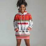 Namibia Christmas Hoodie Dress Coat of Arm National Flag Motif - African Pride