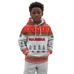 Namibia Christmas Kid Hoodie Coat of Arm National Flag Motif - African Pride