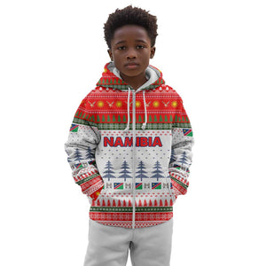 Namibia Christmas Kid Hoodie Coat of Arm National Flag Motif - African Pride