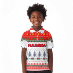 Namibia Christmas Kid Polo Shirt Coat of Arm National Flag Motif - African Pride