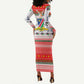 Namibia Christmas Long Sleeve Bodycon Dress Coat of Arm National Flag Motif - African Pride