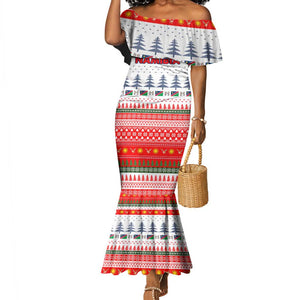 Namibia Christmas Mermaid Dress Coat of Arm National Flag Motif - African Pride