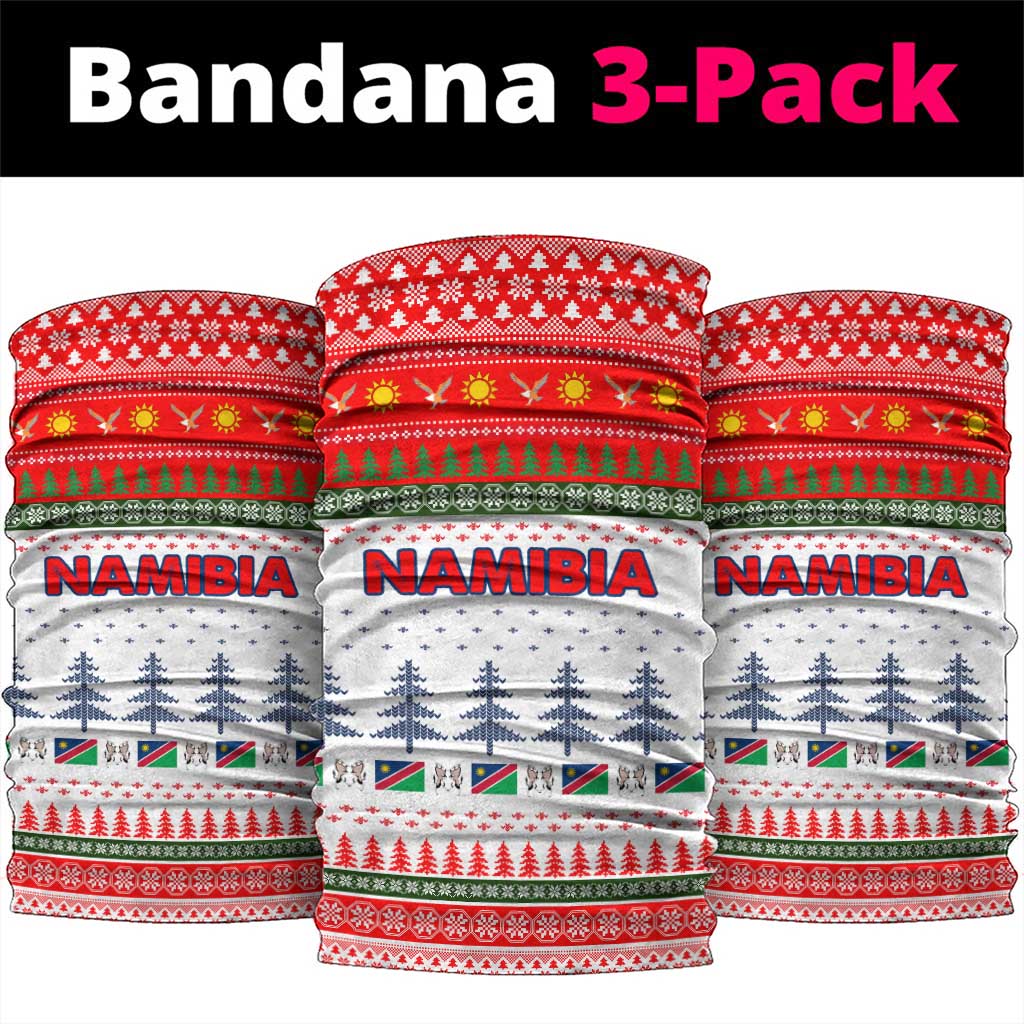 Namibia Christmas Neck Gaiter Coat of Arm National Flag Motif - African Pride