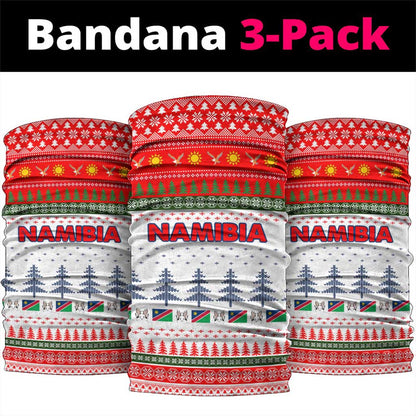Namibia Christmas Neck Gaiter Coat of Arm National Flag Motif - African Pride