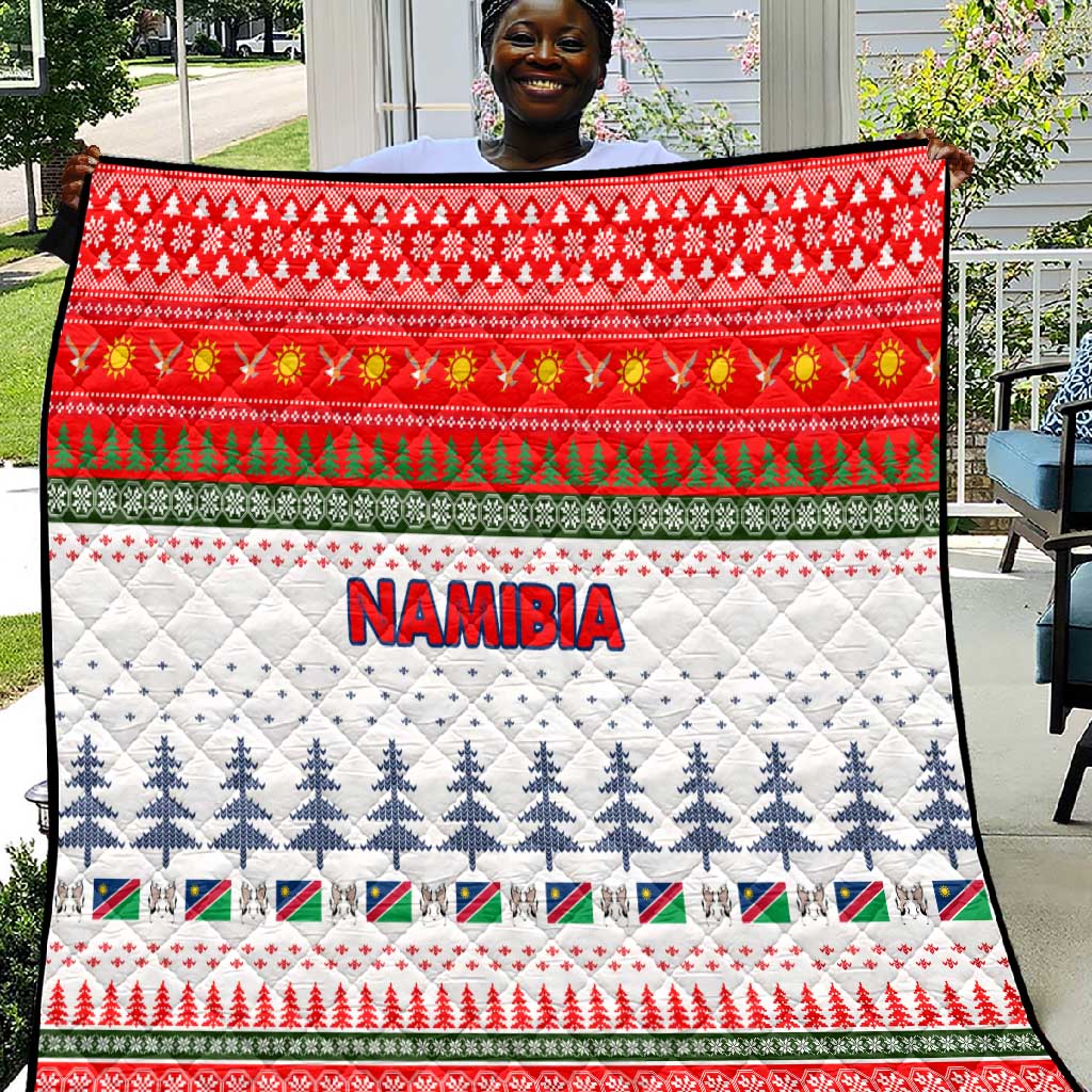 Namibia Christmas Quilt Coat of Arm National Flag Motif - African Pride