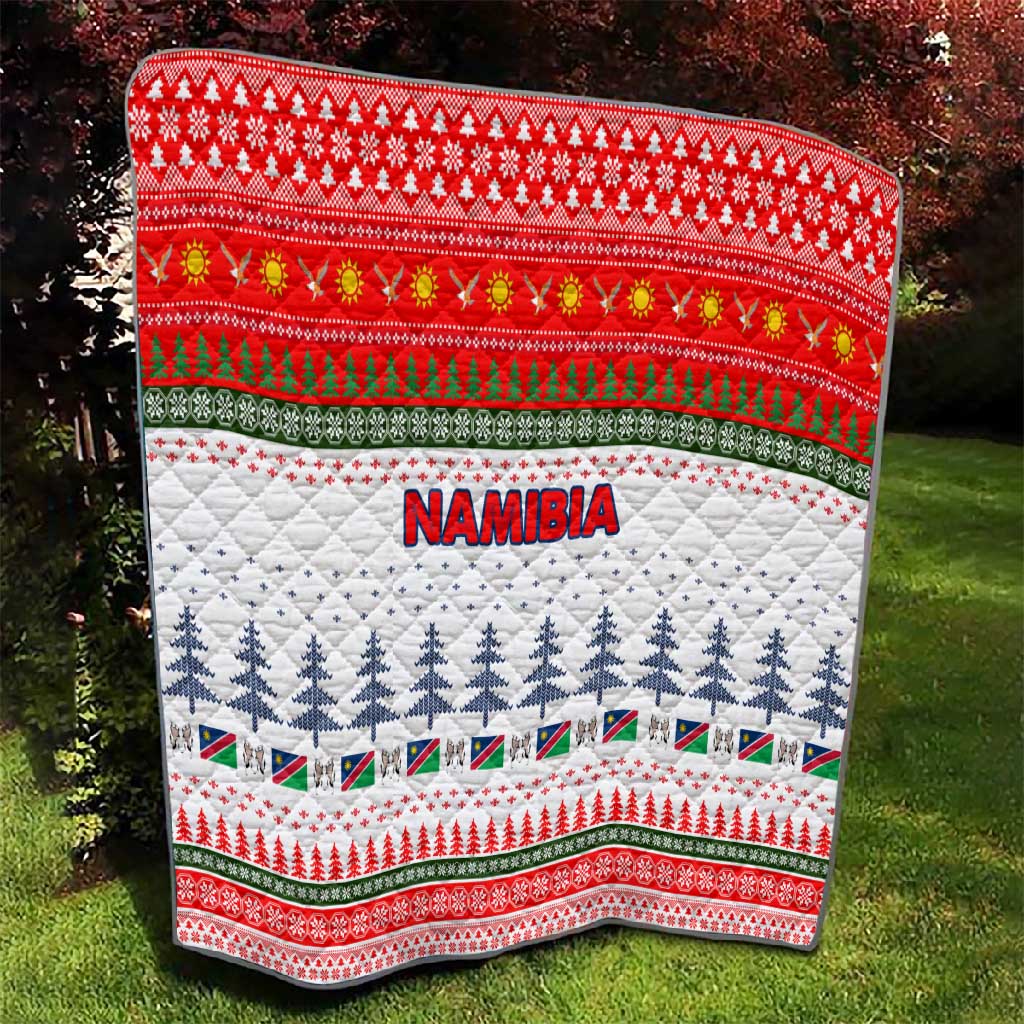 Namibia Christmas Quilt Coat of Arm National Flag Motif - African Pride