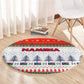 Namibia Christmas Round Carpet Coat of Arm National Flag Motif - African Pride