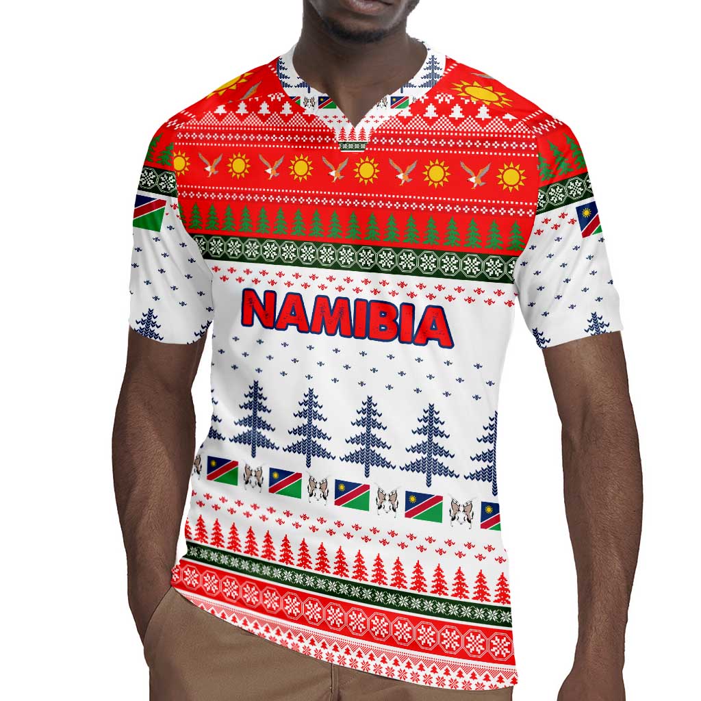 Namibia Christmas Rugby Jersey Coat of Arm National Flag Motif - African Pride