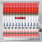 Namibia Christmas Shower Curtain Coat of Arm National Flag Motif - African Pride