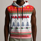 Namibia Christmas Sleeveless Zip Hoodie Coat of Arm National Flag Motif - African Pride