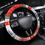 Namibia Christmas Steering Wheel Cover Coat of Arm National Flag Motif - African Pride