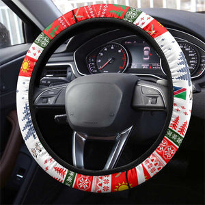 Namibia Christmas Steering Wheel Cover Coat of Arm National Flag Motif - African Pride