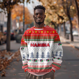 Namibia Christmas Sweatshirt Coat of Arm National Flag Motif - African Pride
