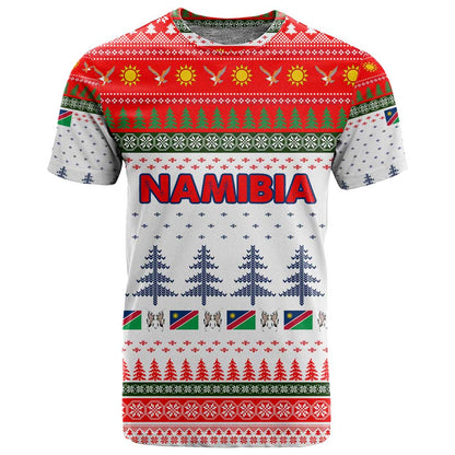 Namibia Christmas T shirt Coat of Arm National Flag Motif - African Pride