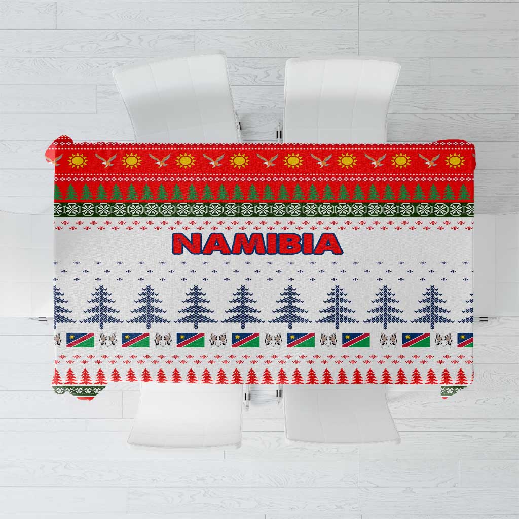Namibia Christmas Tablecloth Coat of Arm National Flag Motif - African Pride