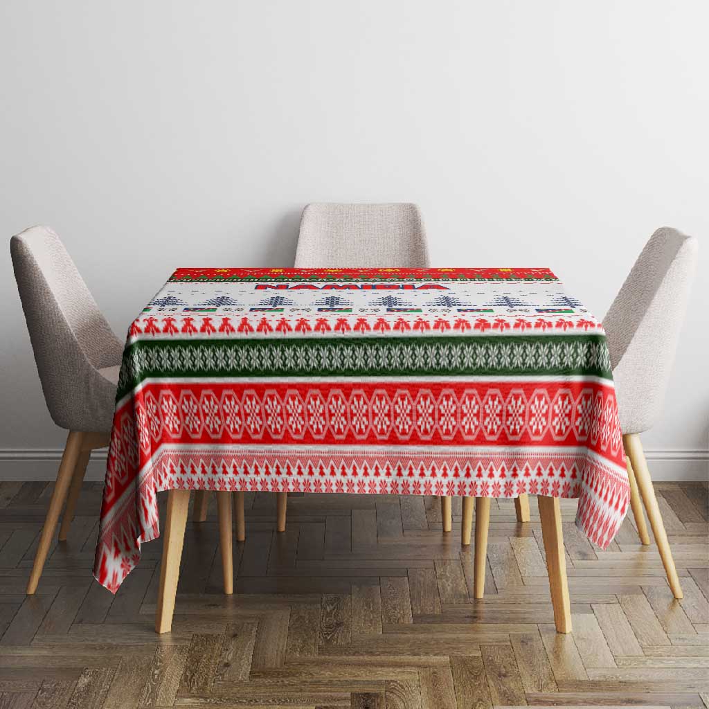 Namibia Christmas Tablecloth Coat of Arm National Flag Motif - African Pride