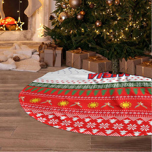 Namibia Christmas Tree Skirt Coat of Arm National Flag Motif - African Pride